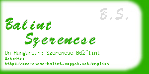 balint szerencse business card